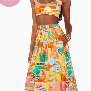 Show me your mumu Colorful Patterned Women's Skirt and top